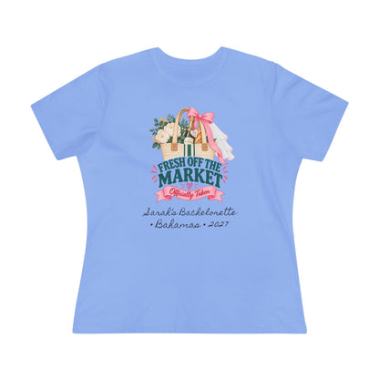 Personalized Fresh Off the Market Shirt | Bride to Be Bachelorette Tee