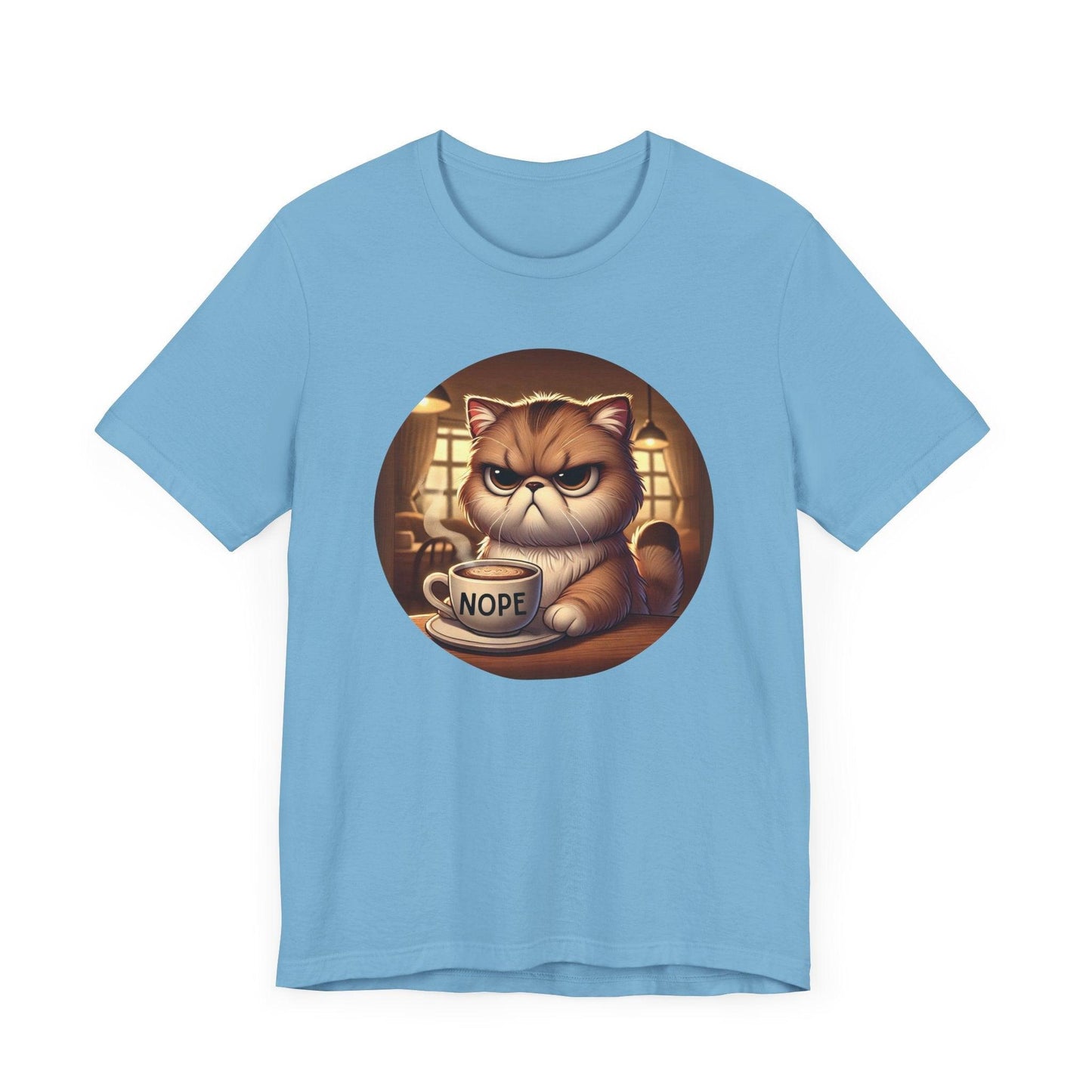 Grumpy Cat Cafe - Unisex Jersey Tee - 🐱☕ Nope, Not Today! ☕🐱 - Whippie's