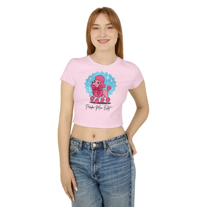 Pardon Mon Éclat (Excuse My Sparkle) Pink Poodle Women's Baby Tee - Whippie's