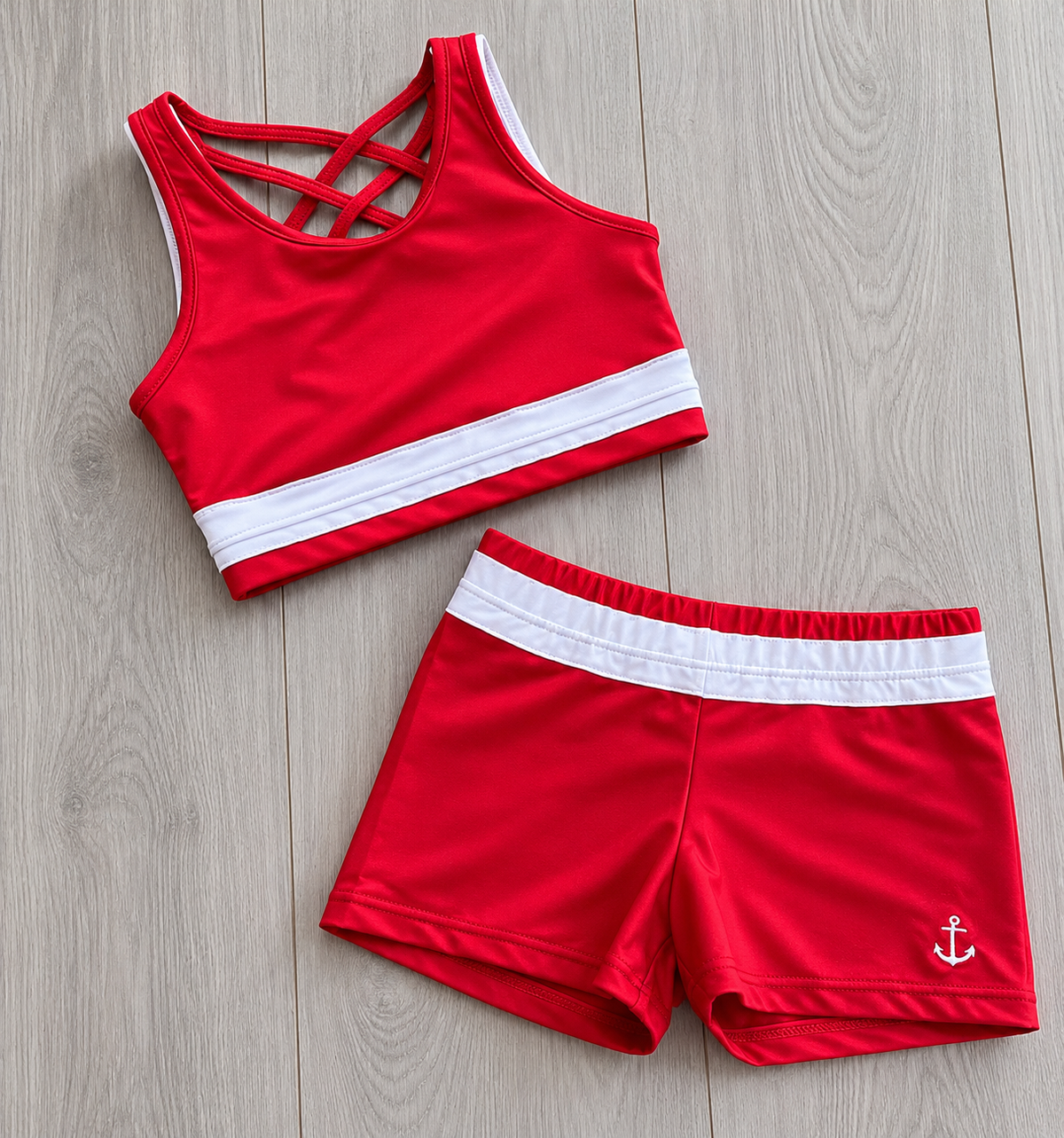 Red, White & Ready Set girls dancewear set back view