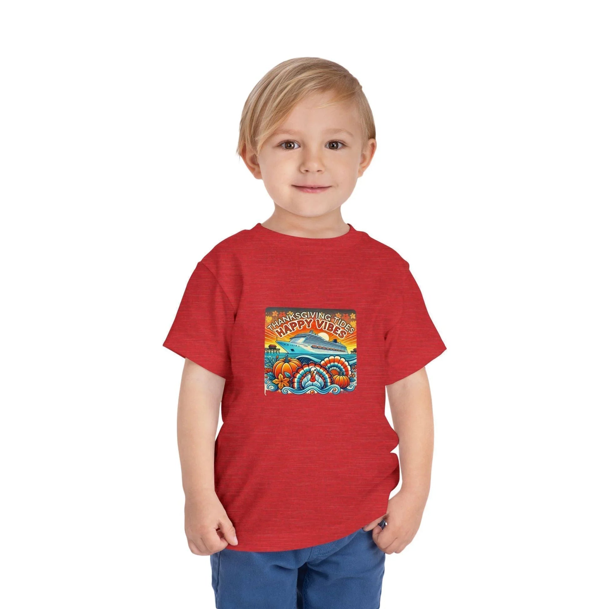 Thanksgiving Tides, Happy Vibes - Toddler Tee - Whippie's
