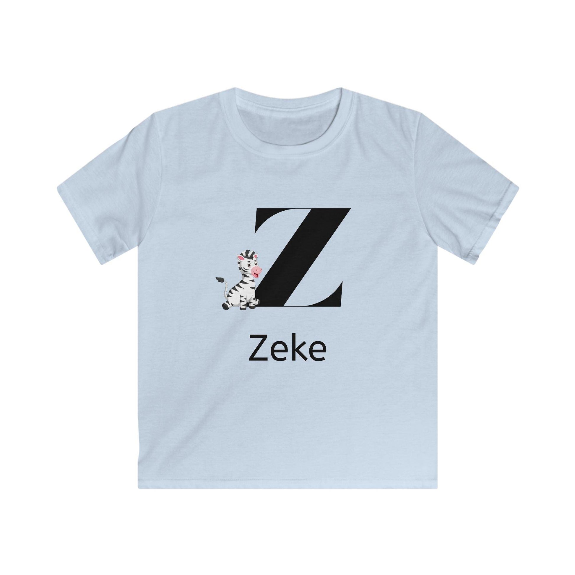 Alphabet Adventures: Letter Z - Zany Zebra Youth Tee - Personalizable - Whippie's