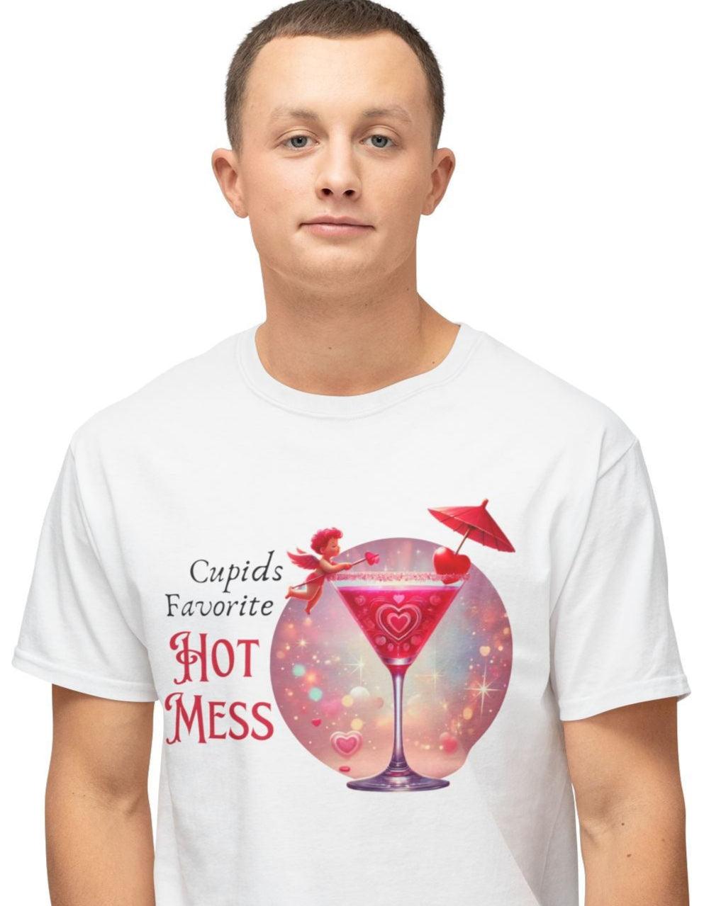 Cupids Favorite Hot Mess Unisex HD Cotton T-shirt - Valentine's Day Special - Whippie's