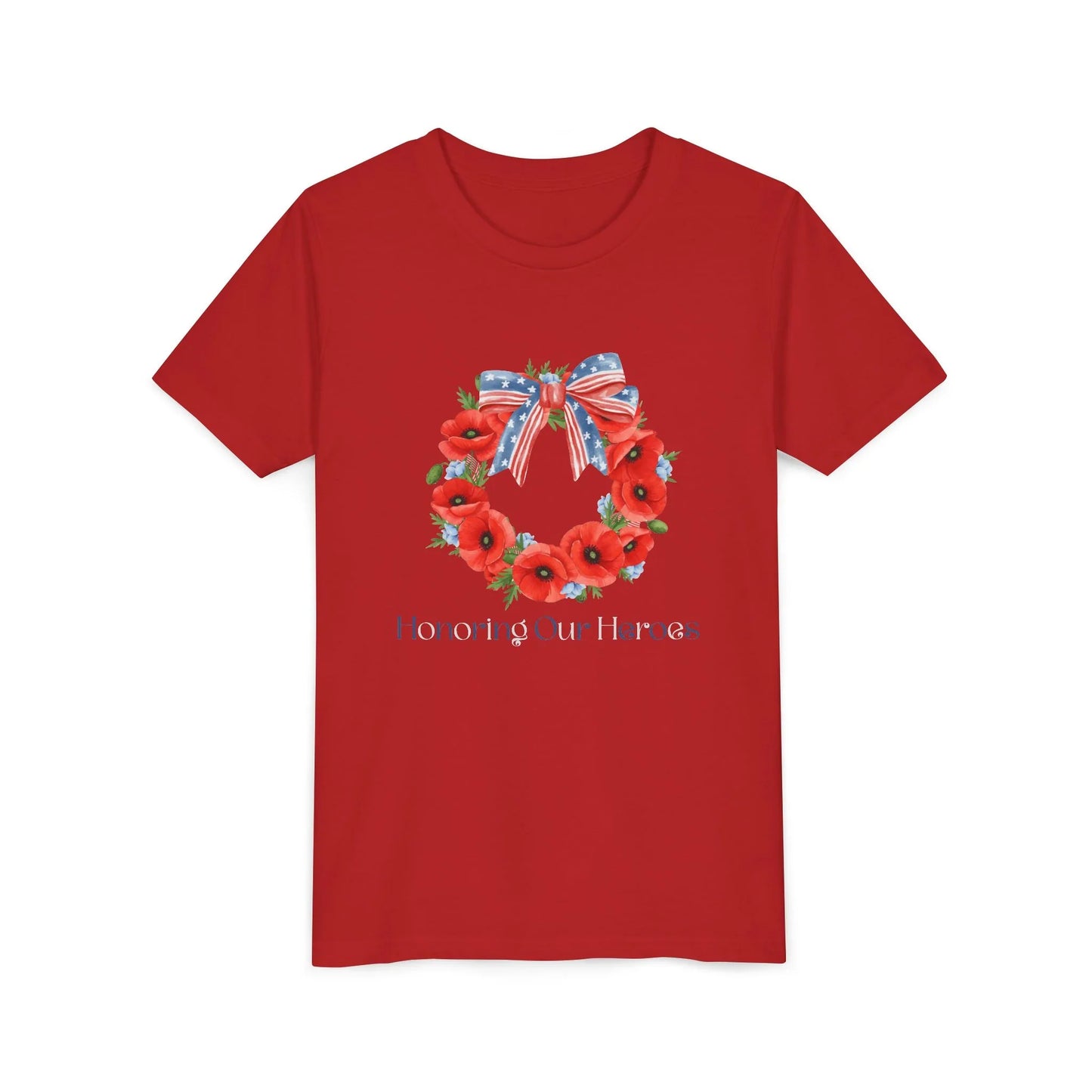 Memorial Day 'Honoring Our Heroes' Wreath - Youth T-shirt - Whippie's