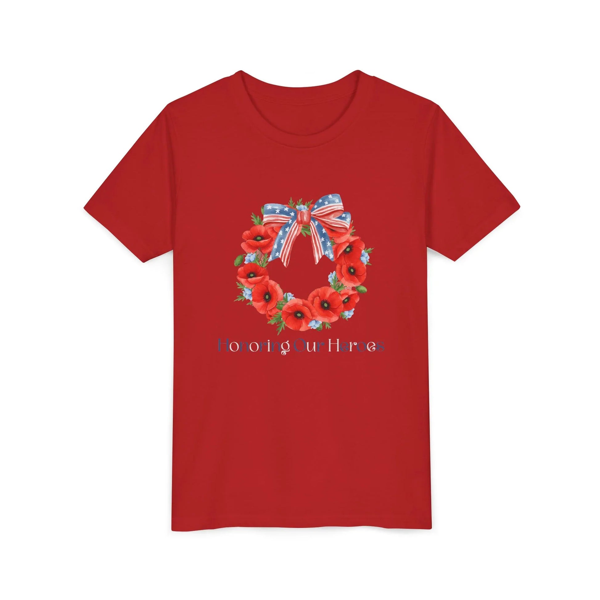 Memorial Day 'Honoring Our Heroes' Wreath - Youth T-shirt - Whippie's