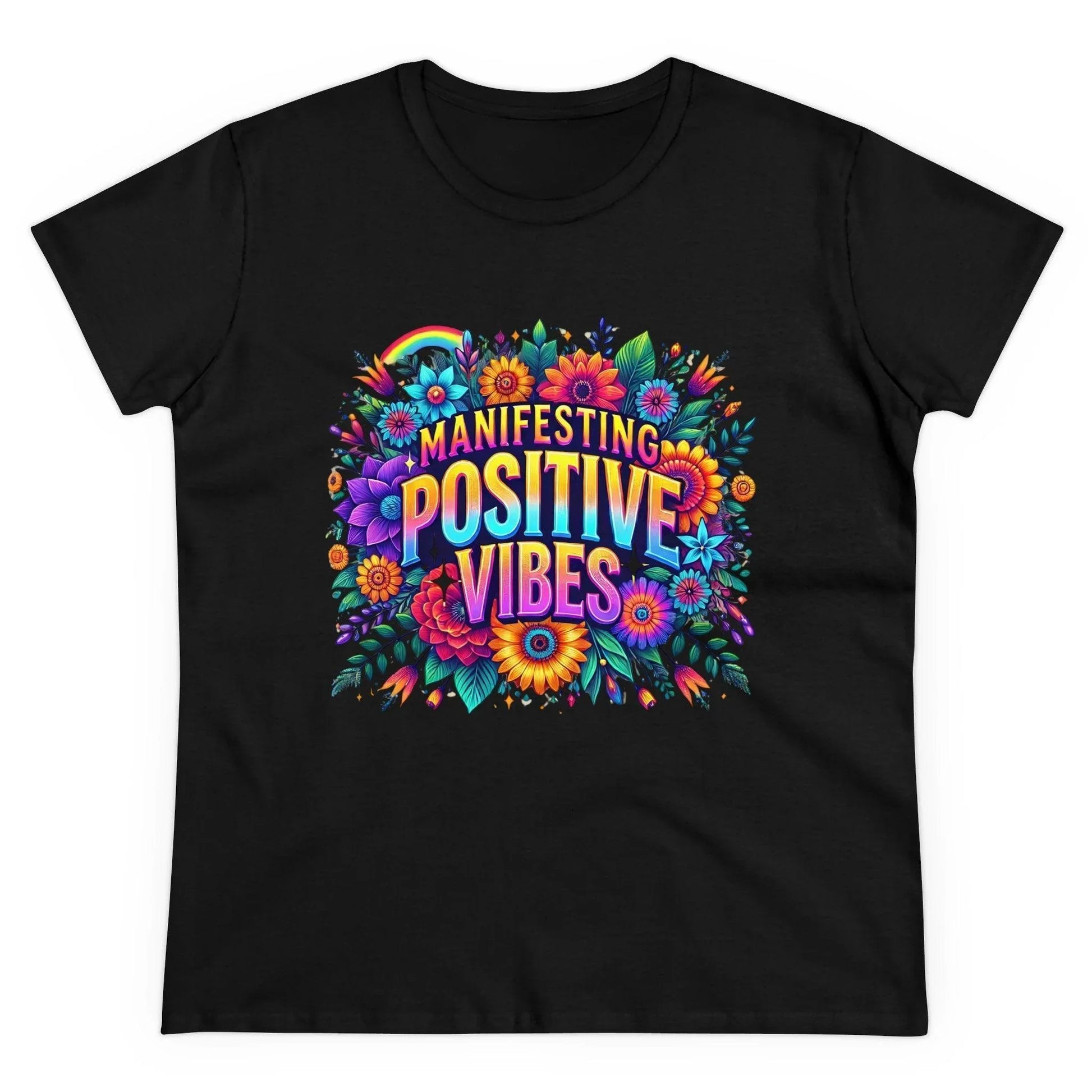 ✨ Manifesting Positive Vibes 🌈 Women's Tee 🌼 - Whippie's
