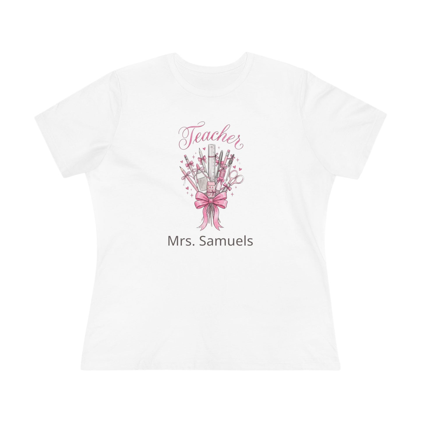 Teacher Appreciation Tee | Personalized Bow Teacher Shirt
