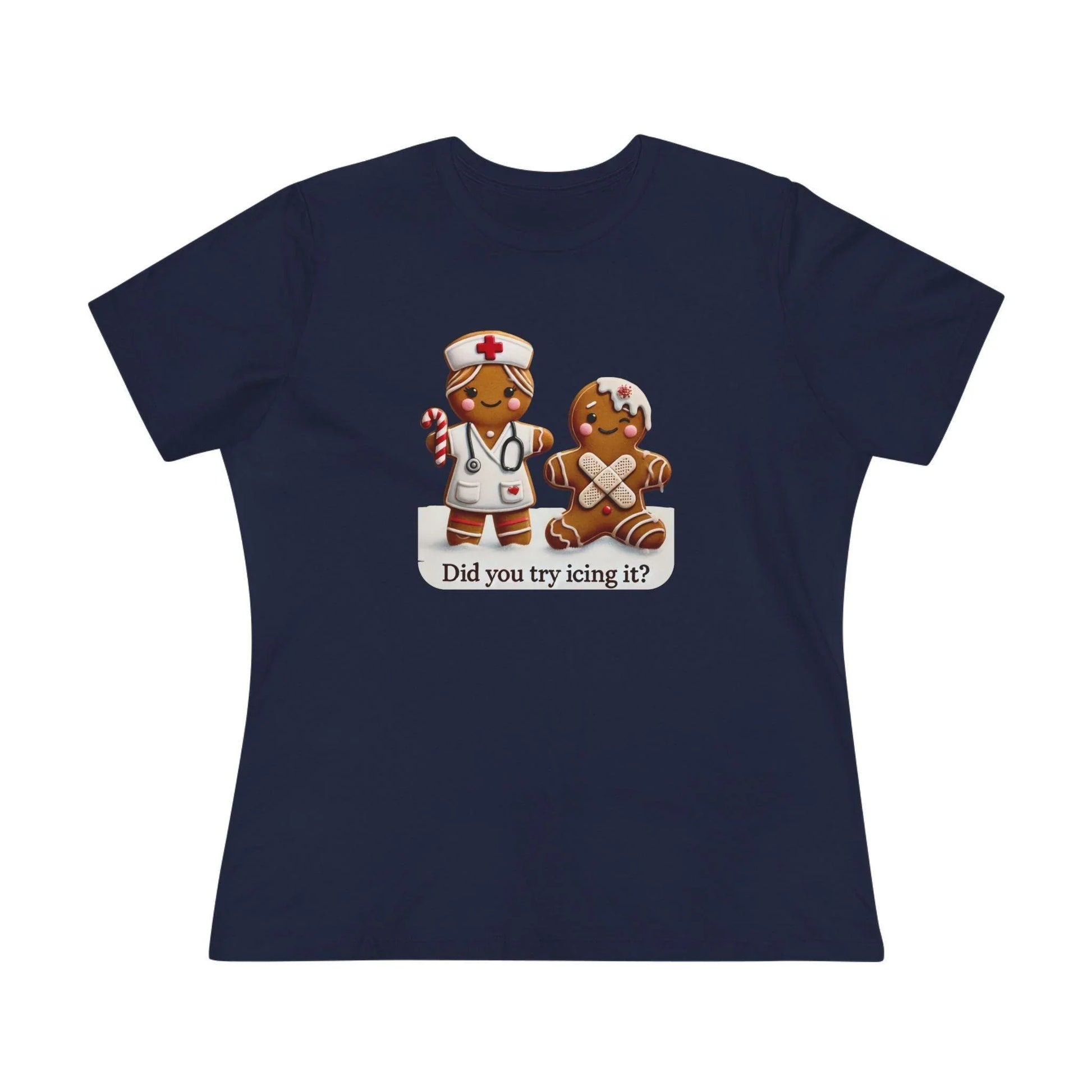🍪🩹 "Did You Try Icing It?" 👩‍⚕️🎄 - Women's Softstyle Tee - Whippie's