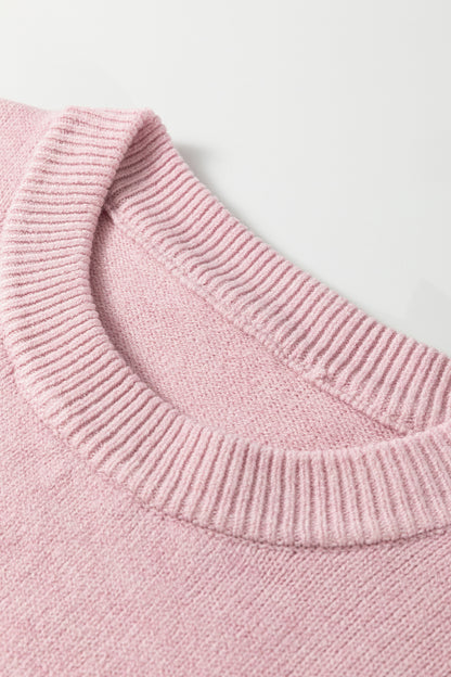 Baggy Love Sweater | Pink Graphic Pullover