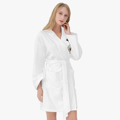 Steamboat Willie - Minnie in Bloom - Women's Loose-fitting Bathrobe - Whippie's