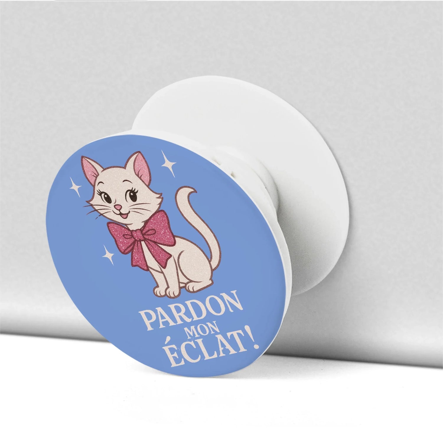 246. Pardon Mon Éclat (Excuse My Sparkle) Cat Phone Grip & Stand - Whippie's