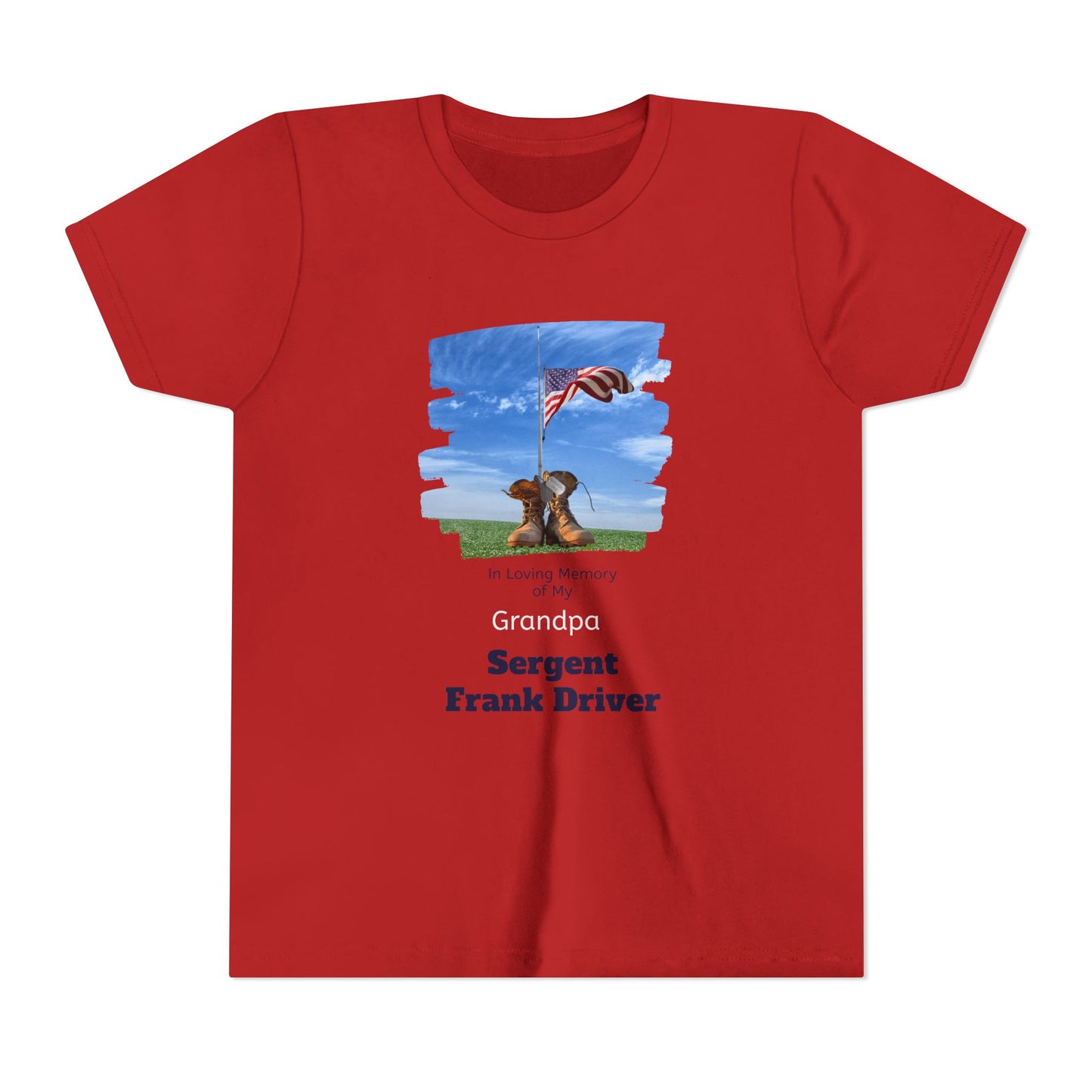 Memorial Day Military Boots - Youth T-shirt - Personalizable