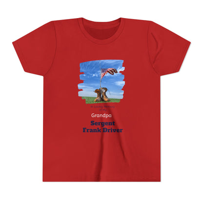 Memorial Day Military Boots - Youth T-shirt - Personalizable