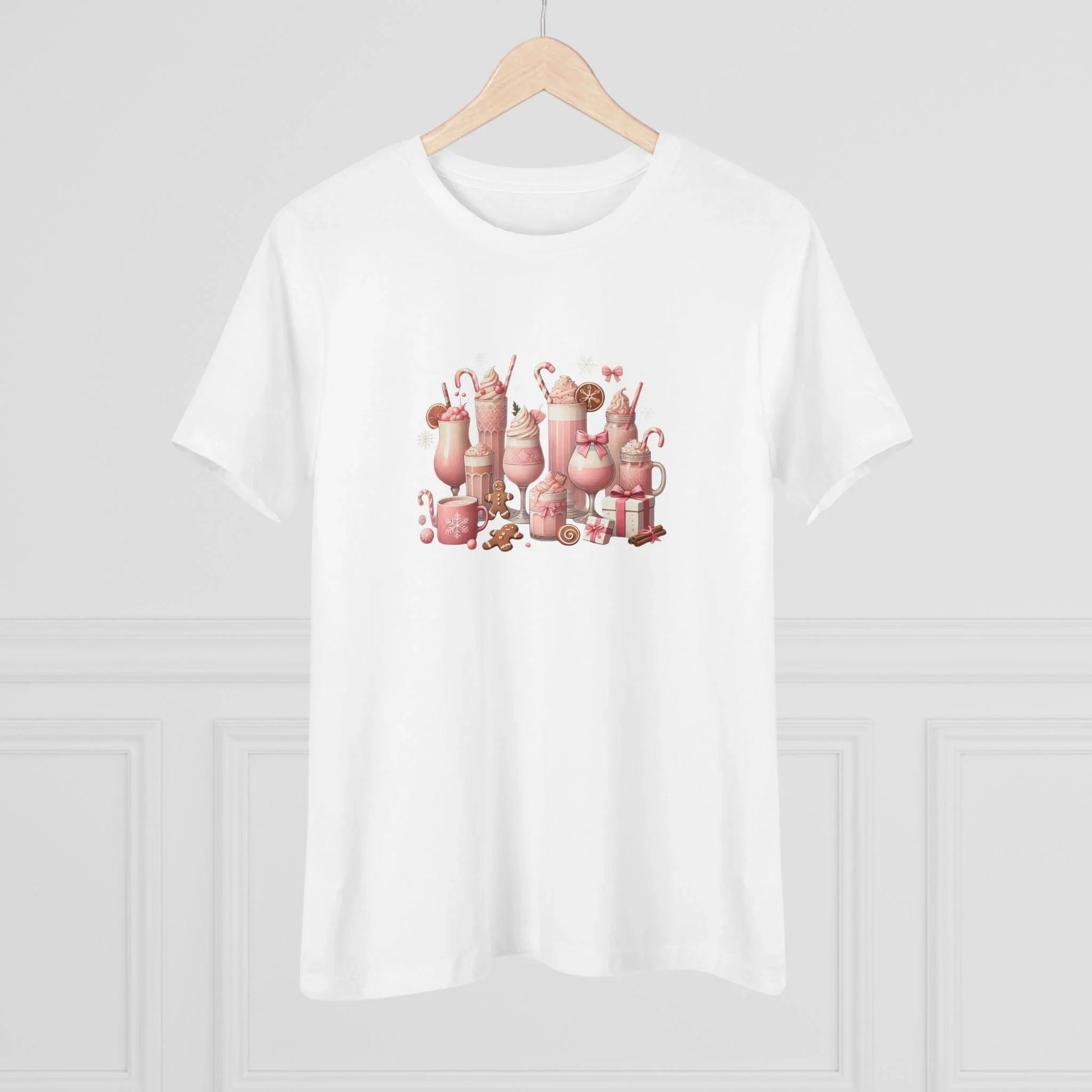 💖☕ Pretty in Pink Holiday Coffee ❄️🎀 - Women's Softstyle Tee - Whippie's