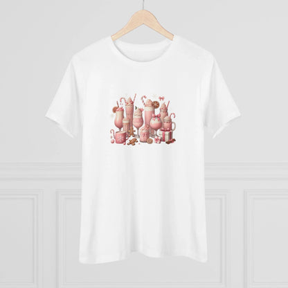 💖☕ Pretty in Pink Holiday Coffee ❄️🎀 - Women's Softstyle Tee - Whippie's
