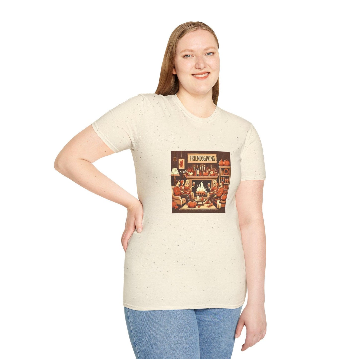 Friendsgiving Vibes - Gather & Give Thanks! 🍷🍂 Unisex T-Shirt - Whippie's