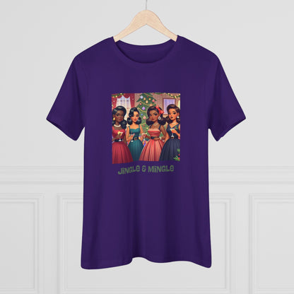 Jingle and Mingle Tee - Holiday Cheer, Please! 🥂🎄 Women's Softstyle Tee - Whippie's
