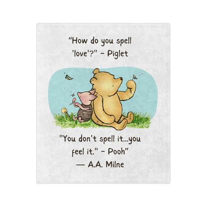 How Do You Spell Love? Soft Fleece Baby Blanket - Feel the Love!