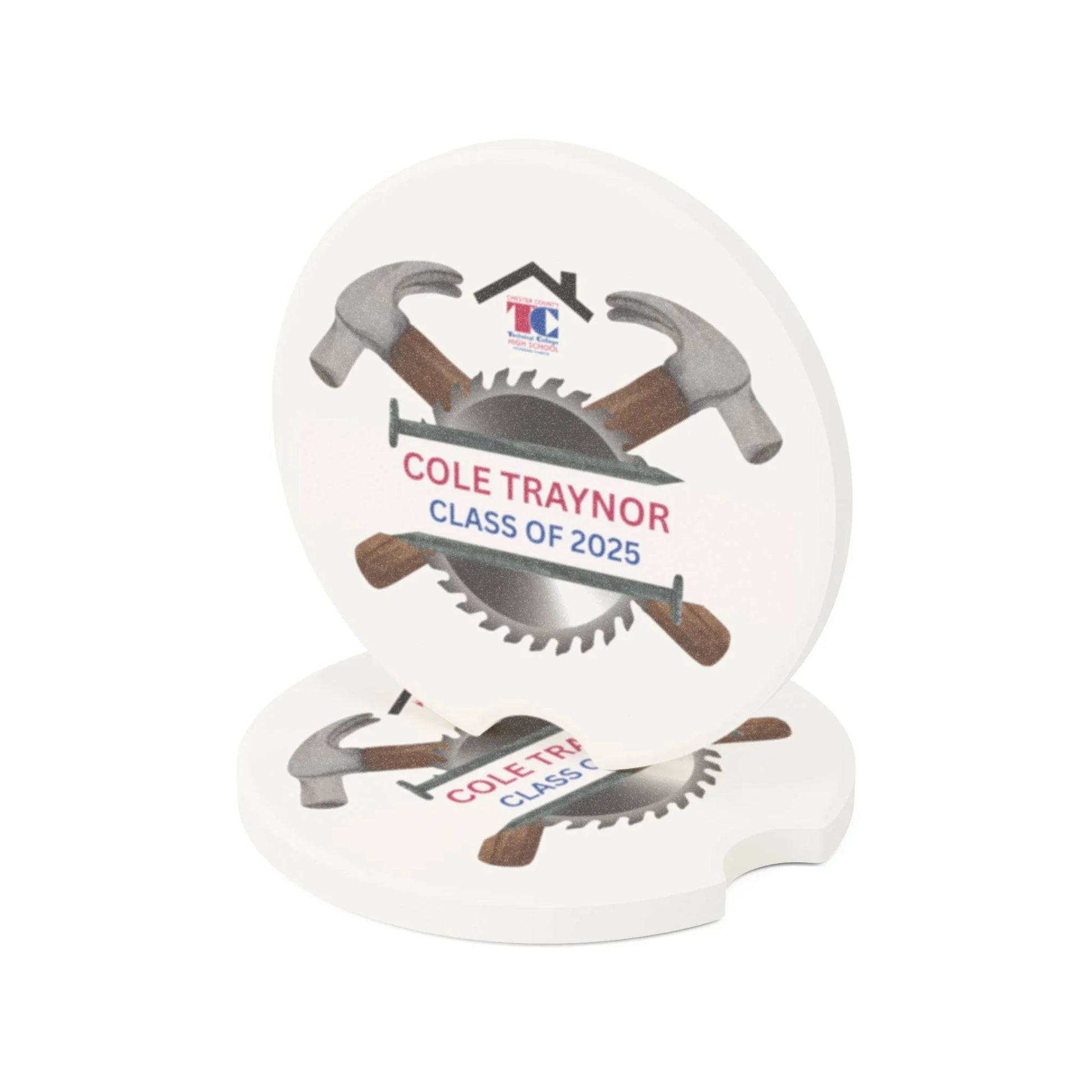 Technical HS Graduation Car Coaster - Personalizable - Whippie's