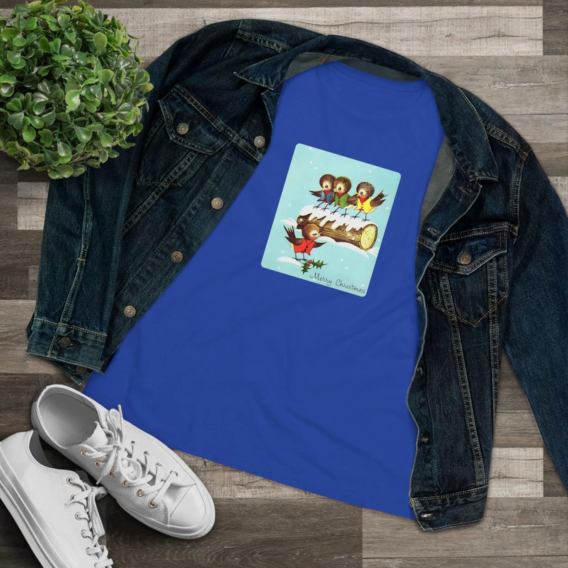 Merry Christmas Song Birds - Women's Tee - Whippie's