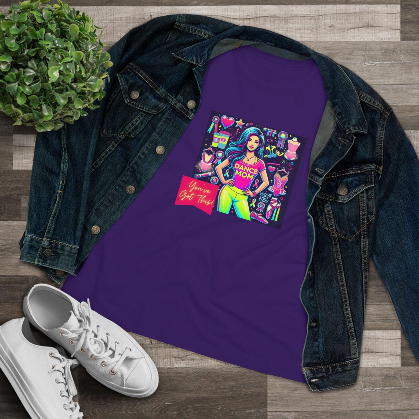 Dance Mom: You've Got This - Stylish Brunette Mom - Women's Softstyle Tee Celebrate Your Inner Dance Mom! - Whippie's