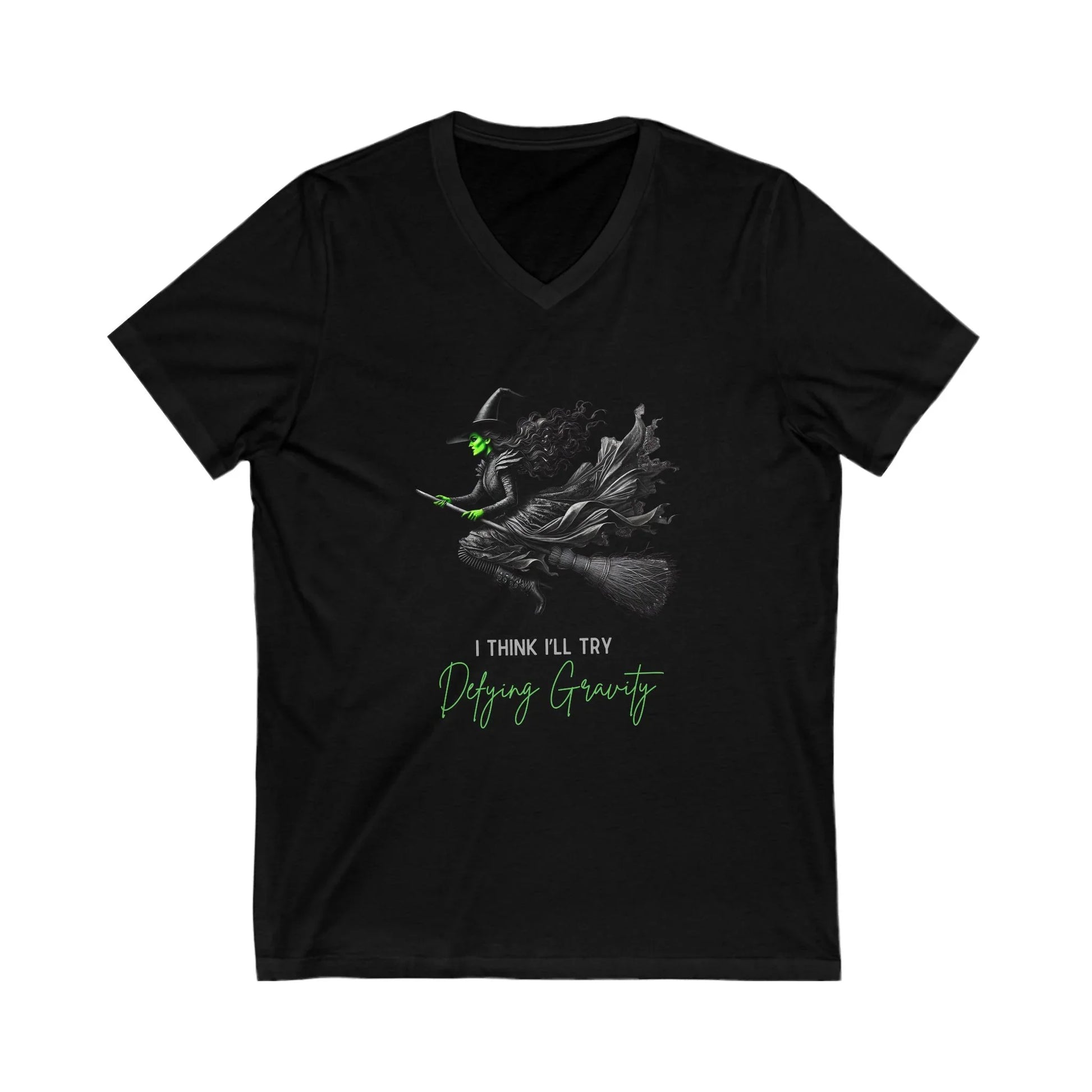 Wicked - I Think I'll Try Defying Gravity - V-neck T-shirt - Whippie's