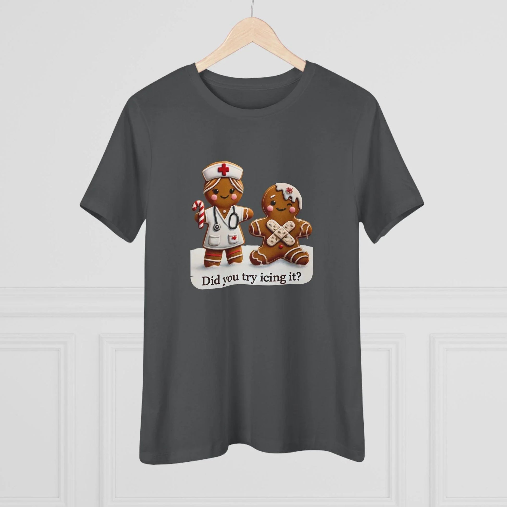 🍪🩹 "Did You Try Icing It?" 👩‍⚕️🎄 - Women's Softstyle Tee - Whippie's