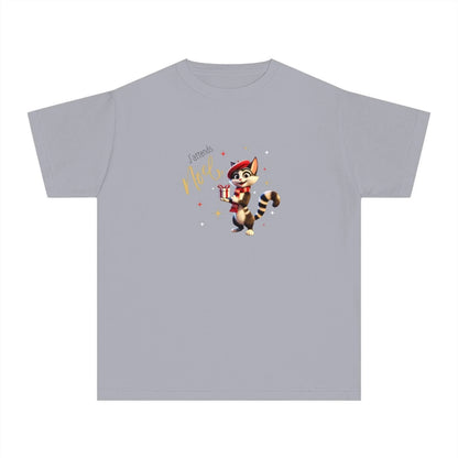 J'attends Noël 🐈‍⬛ Youth Midweight Tee 🎄 A purr-fectly Parisian Christmas for your little one! - Whippie's