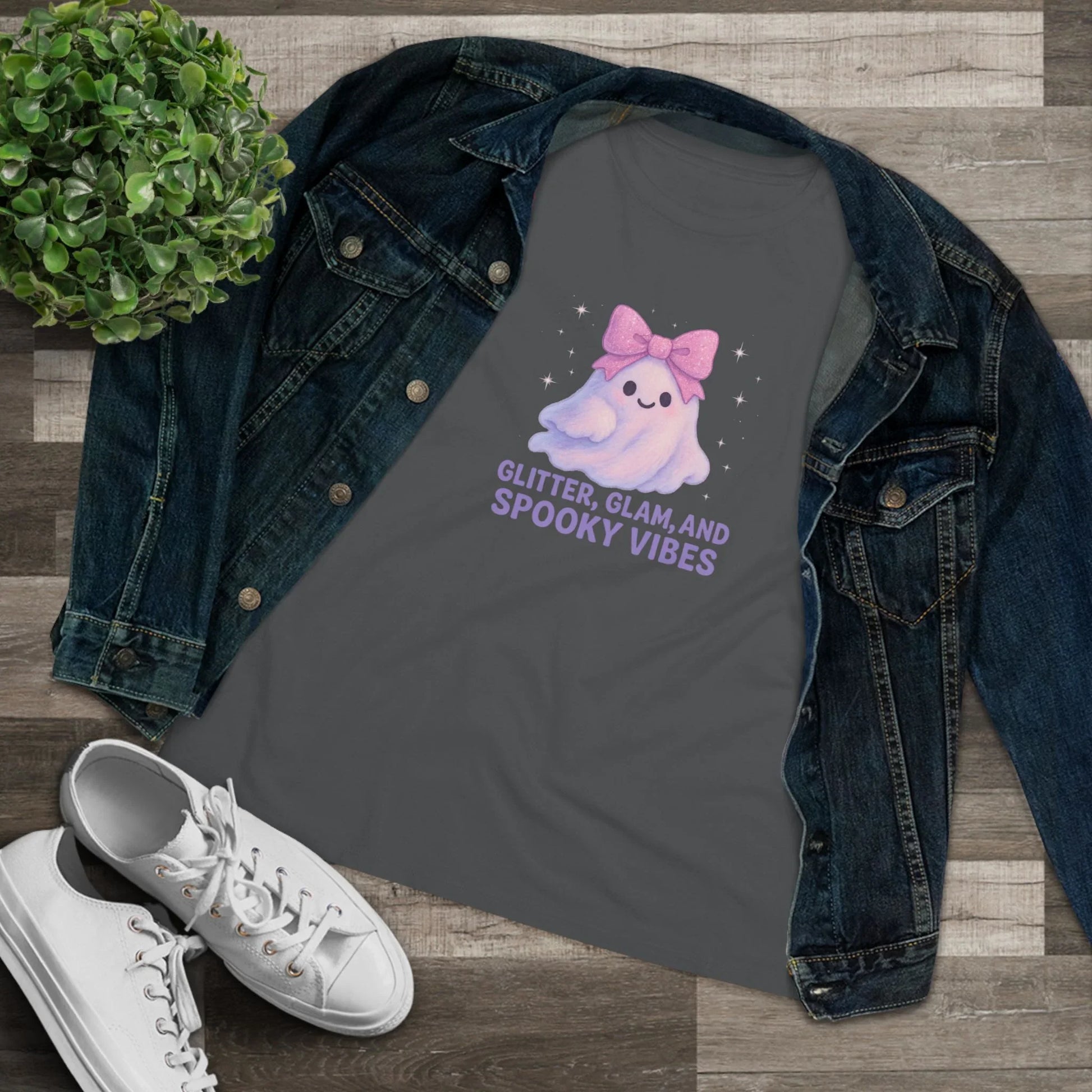 Glitter, Glam, & Spooky Vibes Women's Relaxed Tee - Whippie's