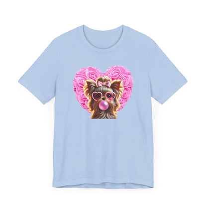 Yorkie Love Unisex Jersey Tee - 💖 Cuteness Overload! 💖 - Whippie's