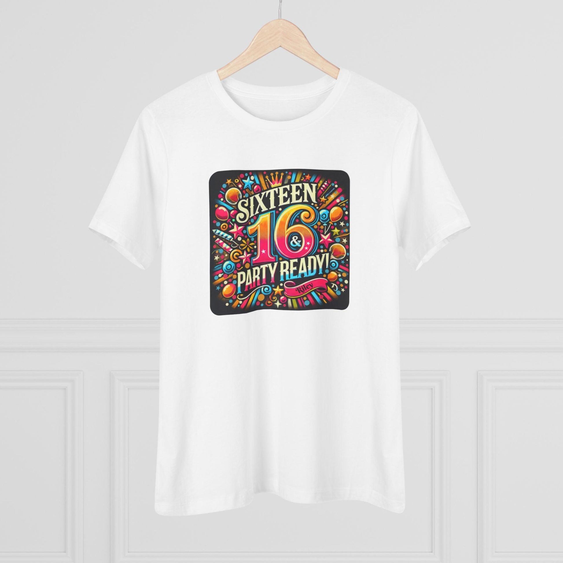 Sweet 16 & Party Ready - Women's Softstyle Tee - Personalizable - Whippie's