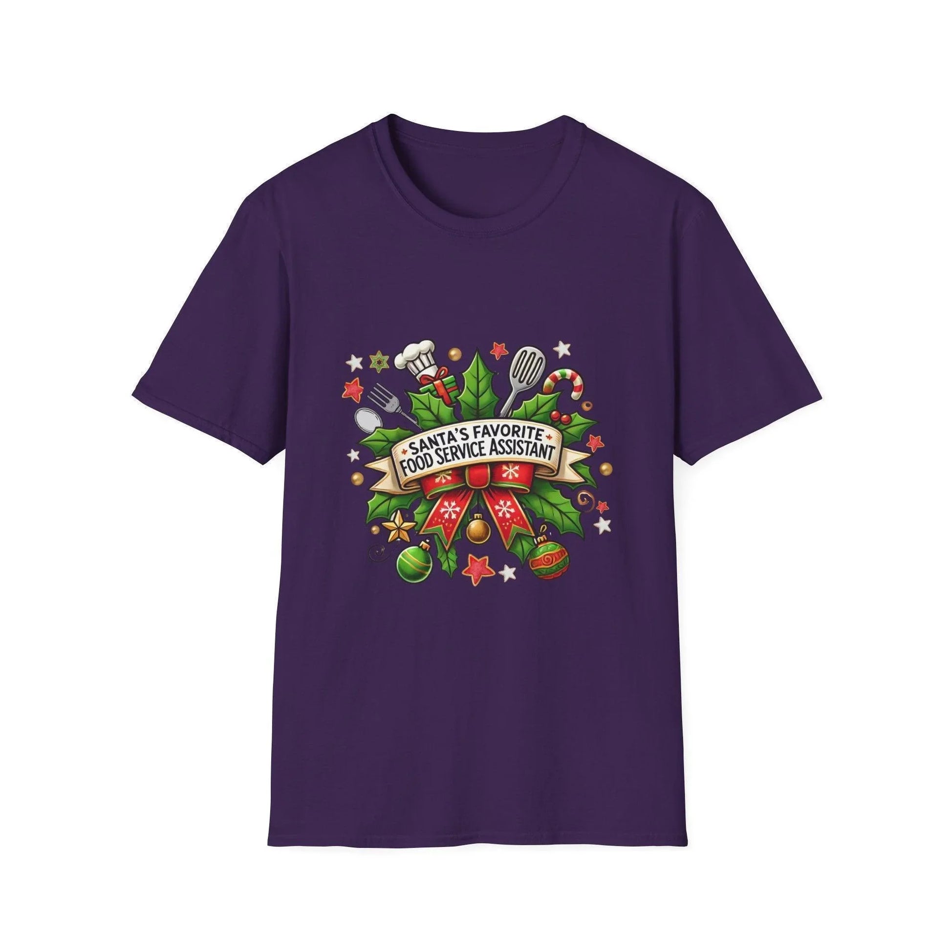Santa's Favorite School Food Service Assistant Unisex Tee 🍽️🎅 - Whippie's