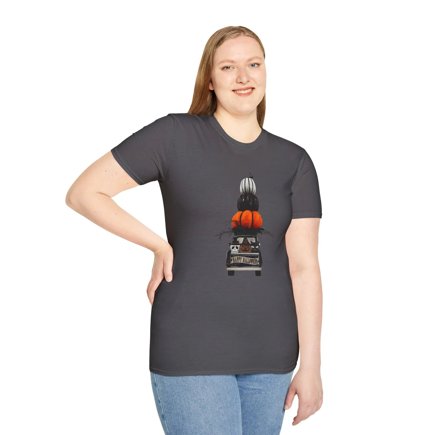 Halloween Truck | Festive Pumpkin Pickup Unisex Tee