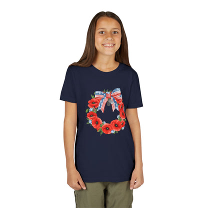 Memorial Day 'Never Forget' Wreath - Youth T-shirt