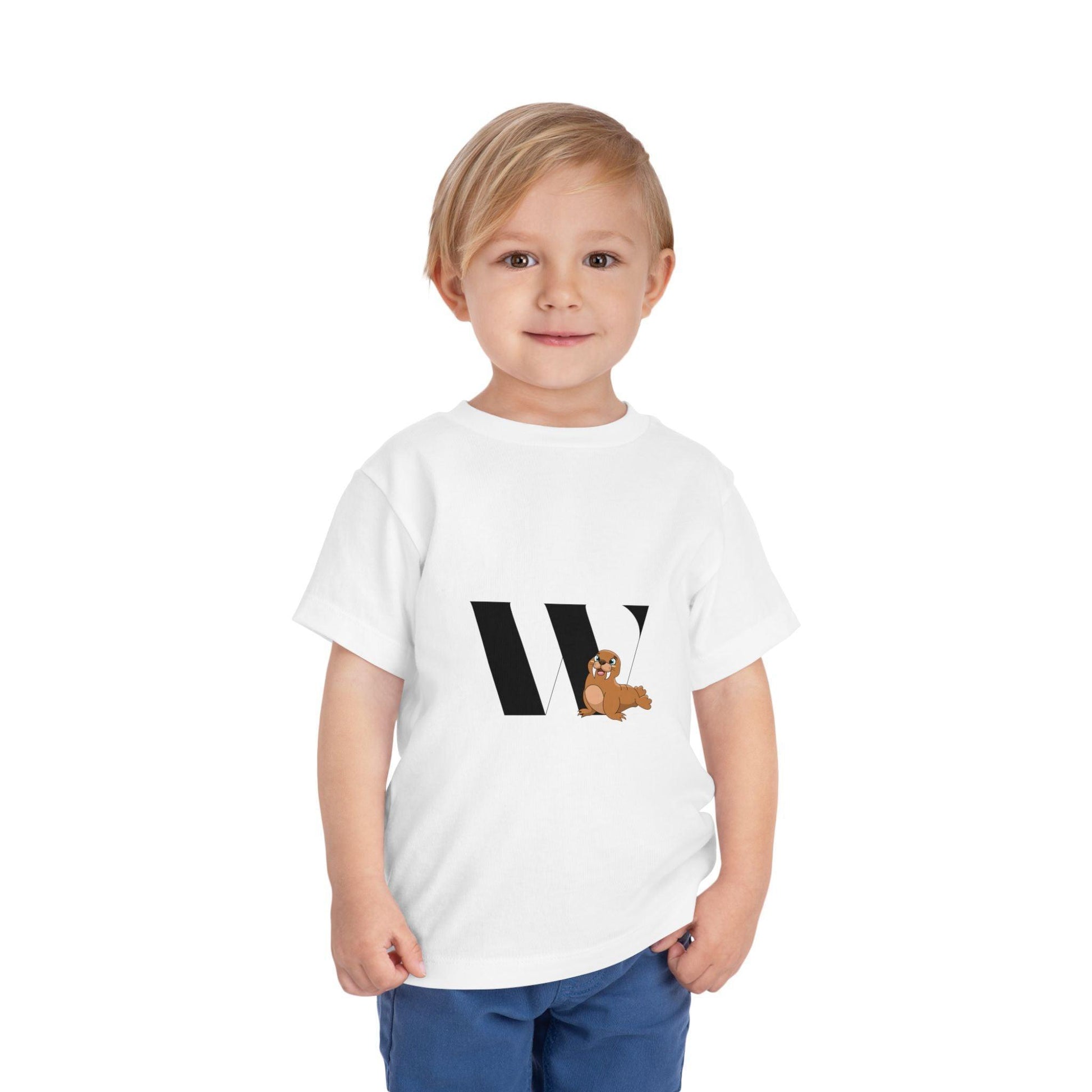 Alphabet Adventures: Letter W - Walrus Toddler T-shirt - Whippie's
