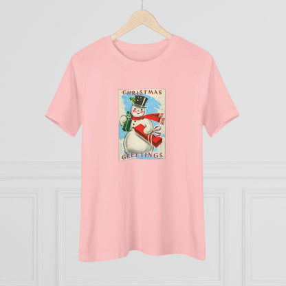 Christmas Greetings - Snowman - Women's Tee - Whippie's