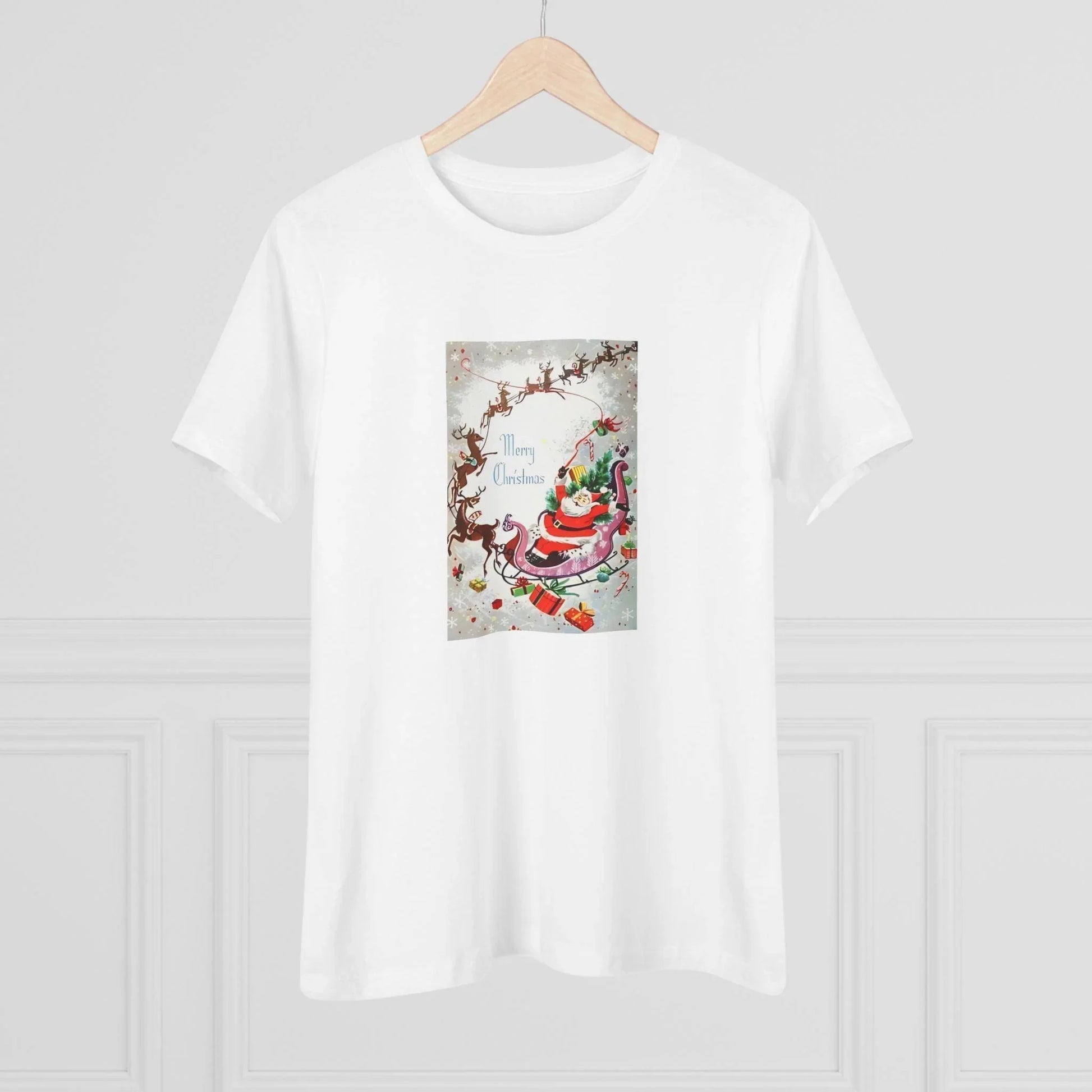 Merry Christmas - Santa and His Sleigh - Women's Tee - Whippie's
