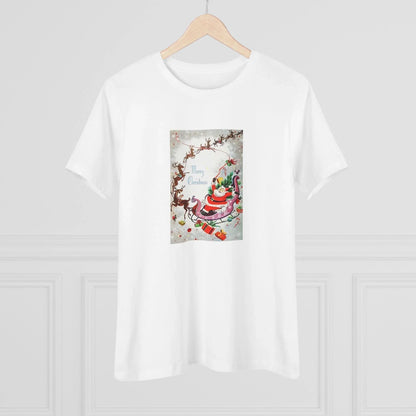 Merry Christmas - Santa and His Sleigh - Women's Tee - Whippie's