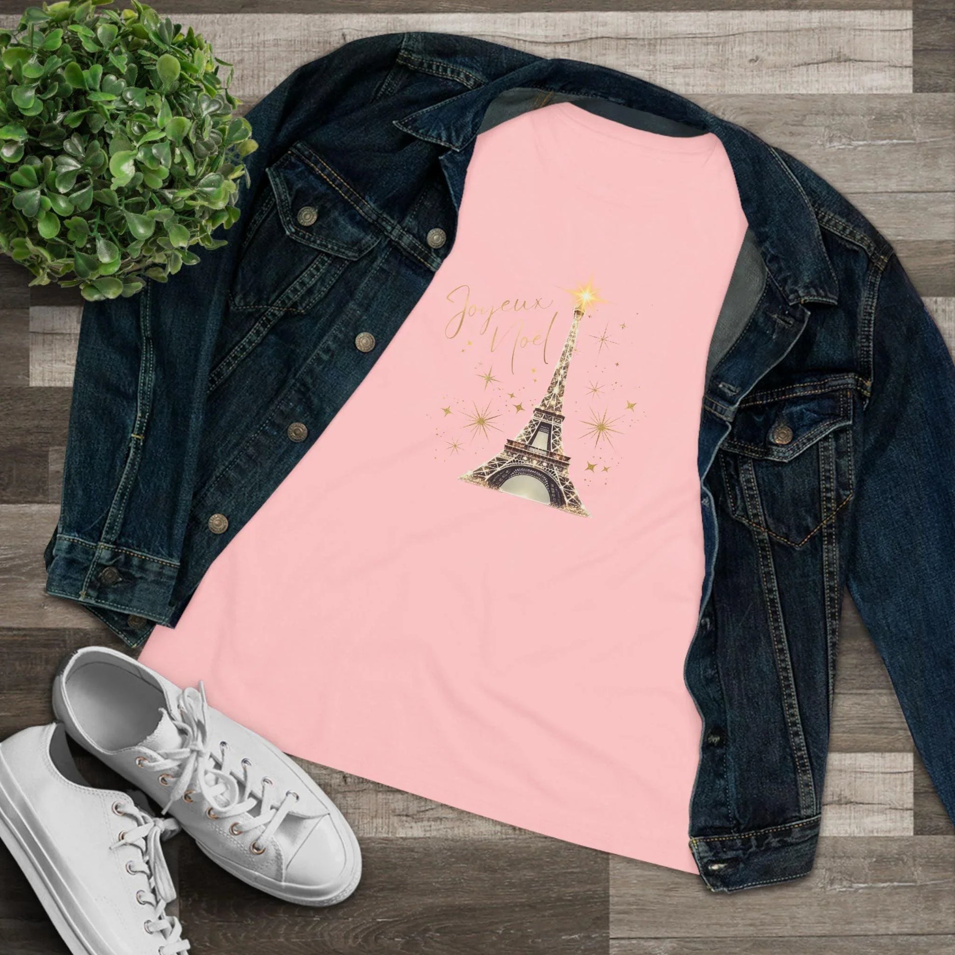 ✨ Joyeux Noël Women's Tee 🗼 A touch of Parisian elegance. - Whippie's