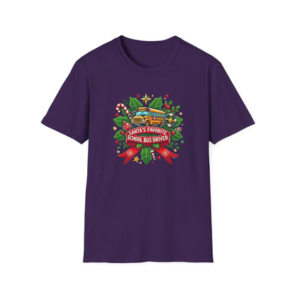 Santa's Favorite School Bus Driver Unisex Tee 🚌🎅 - Whippie's
