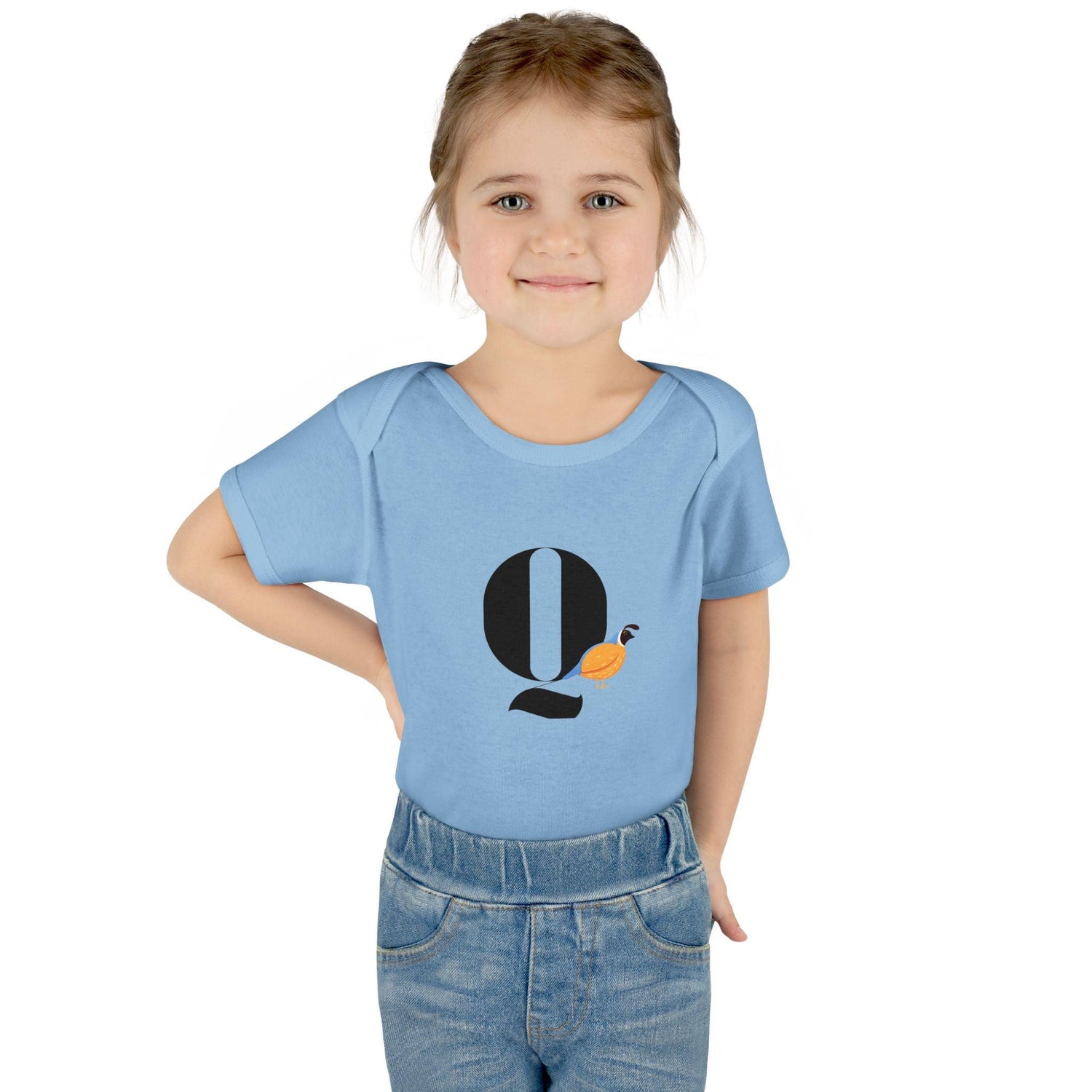 Alphabet Adventures: Letter Q - Quiet Quail Baby Onesie Q is for Quiet Quail! - Whippie's