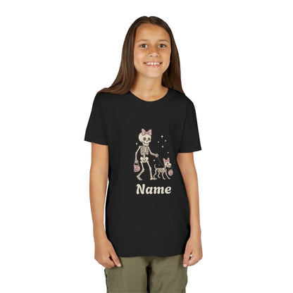 Pink Bow Halloween Friends Youth Tee - Personalizable