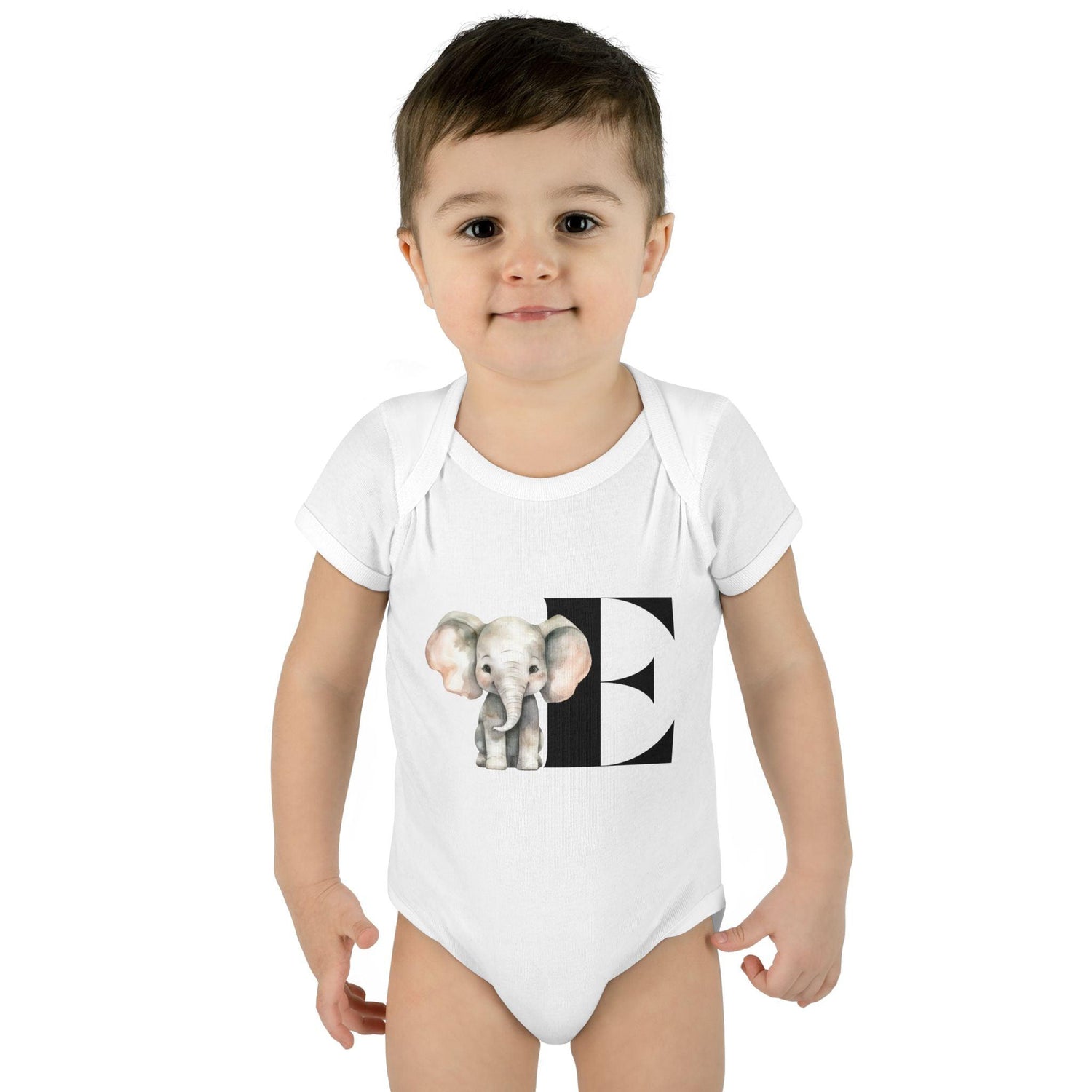 Alphabet Adventures: Letter E - Enormous Elephant Baby Onesie - Whippie's