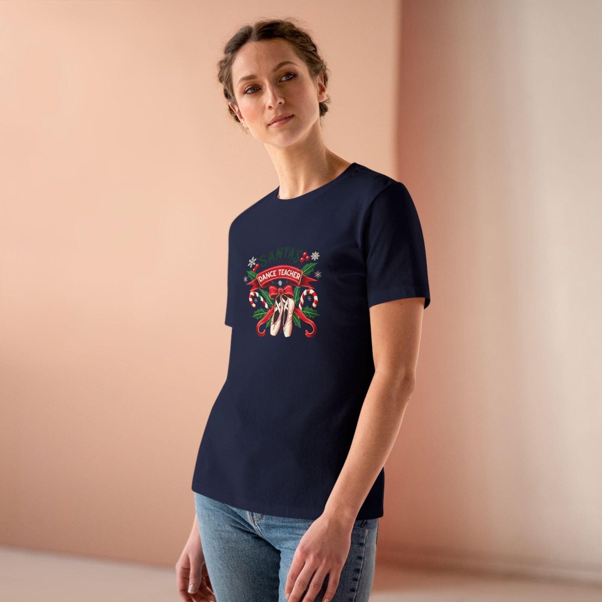 Santa's Favorite Dance Teacher Women's Softstyle Tee - Whippie's