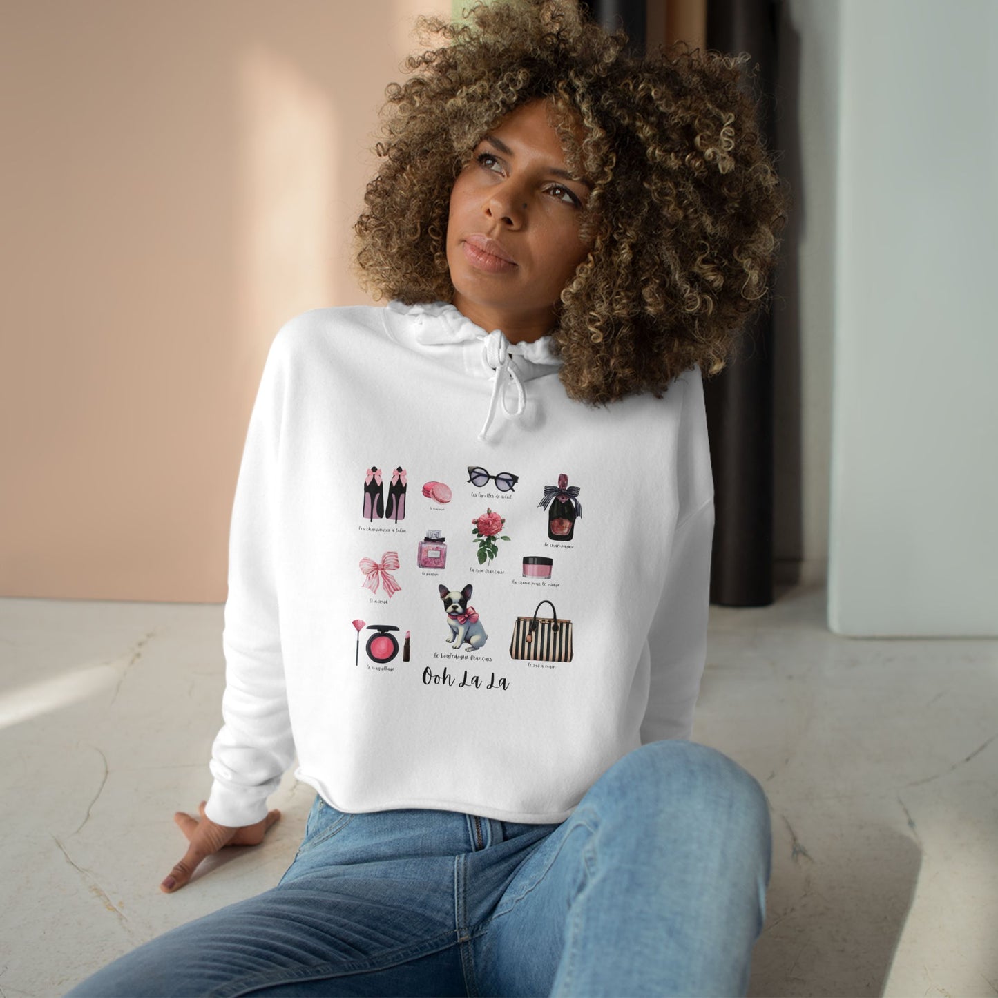 Ooh La La! French Chic Crop Hoodie