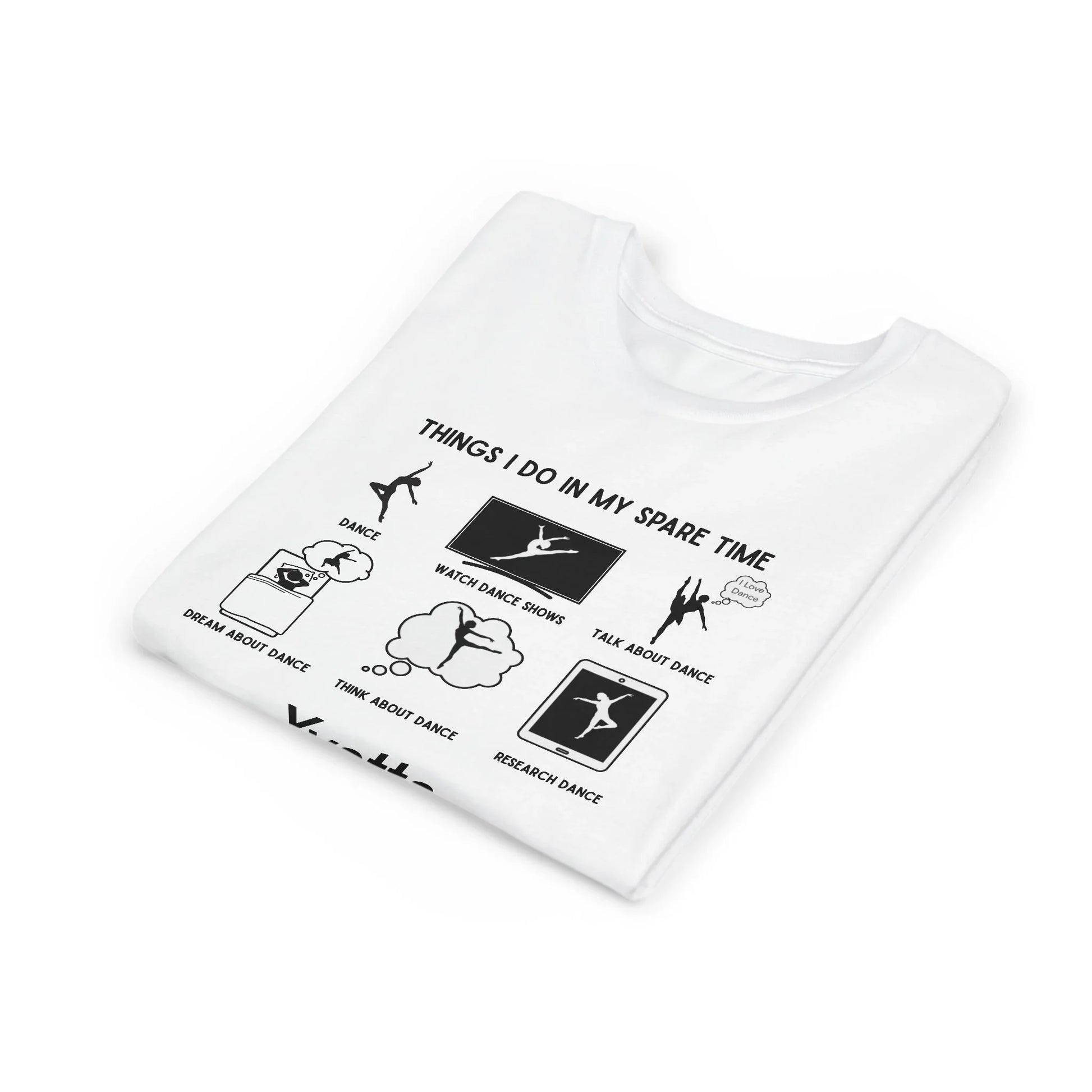 My Spare Time = Dance Time - Female Dancer - Youth Tee - Personalizable - Whippie's