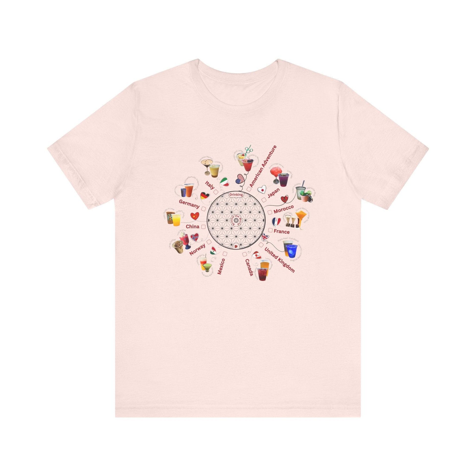 Drinking Around the World Check-Off Unisex Tee - Whippie's