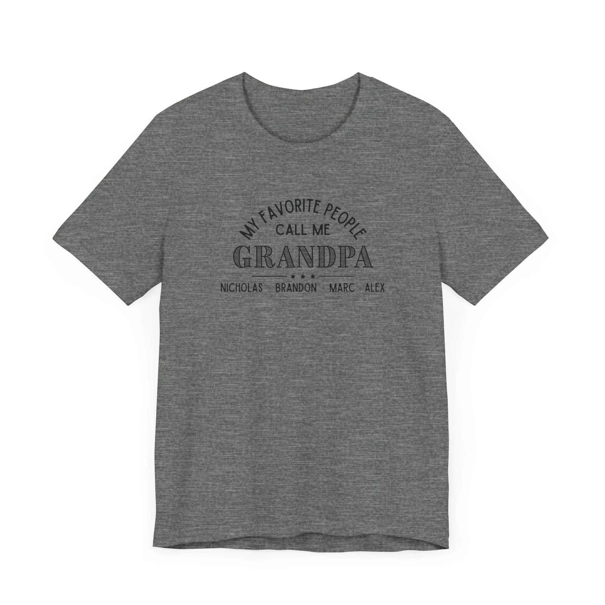 My Favorite People Call Me Grandpa - Personalized Unisex Jersey Tee - Whippie's