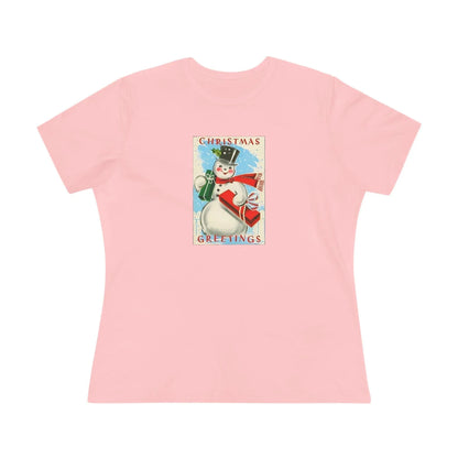 Christmas Greetings - Snowman - Women's Tee - Whippie's