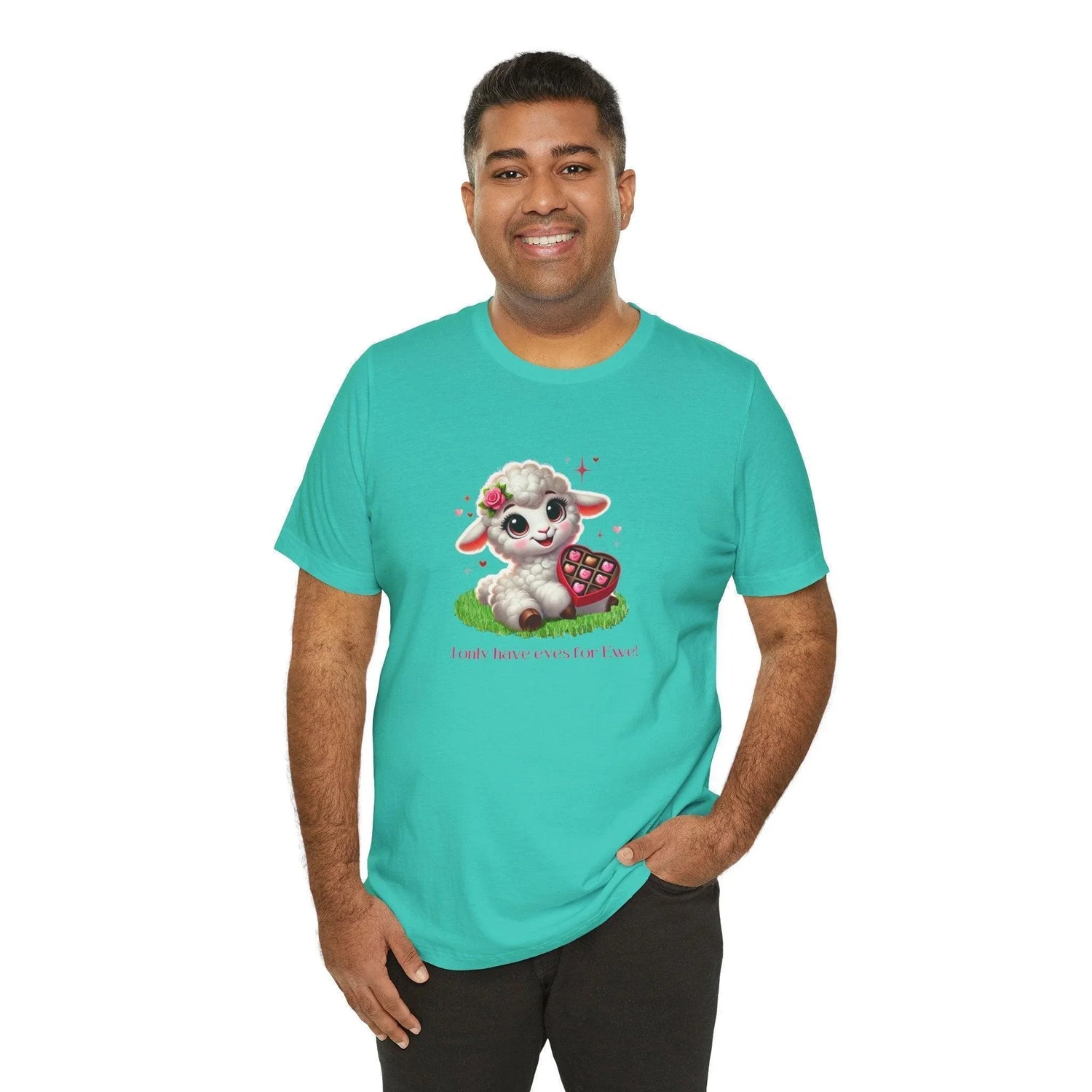 💖 I Only Have Eyes for Ewe! 🐑 Unisex Jersey Tee ✨ Spread the love this Valentine's Day! - Whippie's